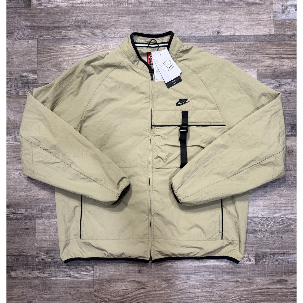 Nike Tech Woven Cargo Jacket Repel UV 40+ Men's Large Zip Up FZ0750-357 $160